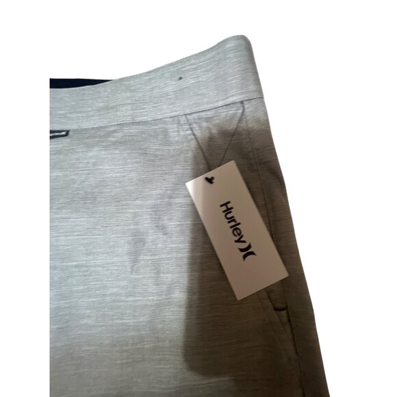 Hurley Mens 19" Dri-Fit Chino Shorts 52B Gray Polyester Blend NWT - Picture 3 of 5